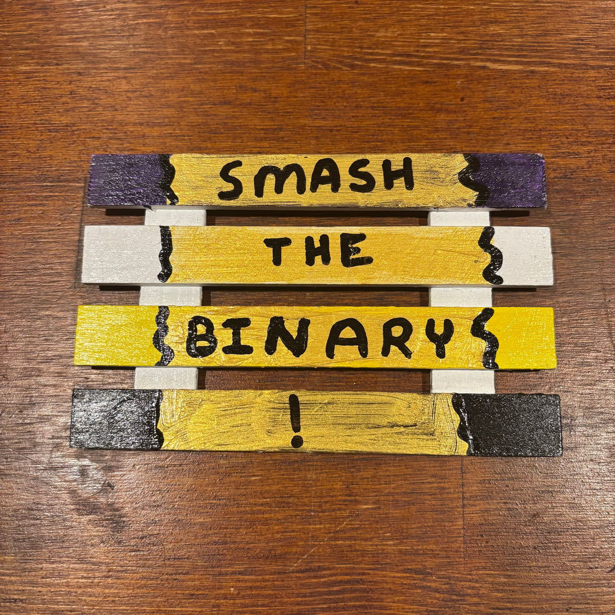 Non-binary Wood Sign