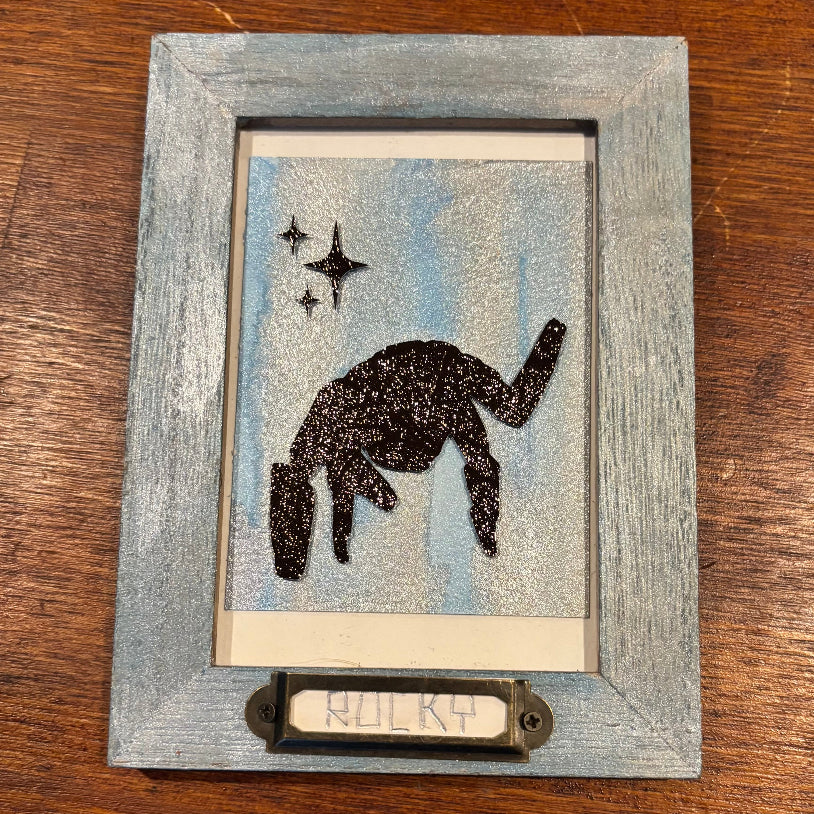 Framed Rocky Art with Placard