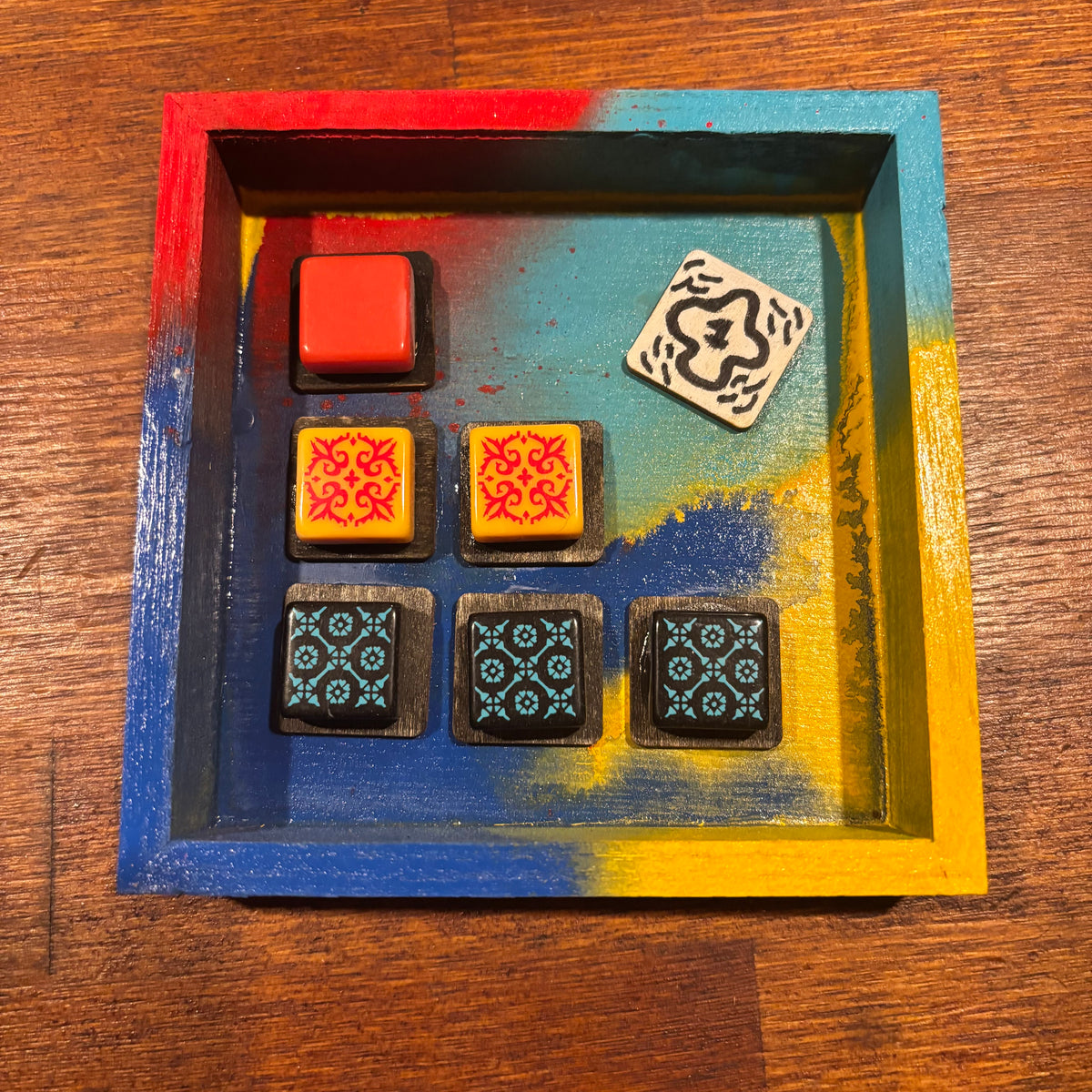 Azul Concept Painted Wood Art