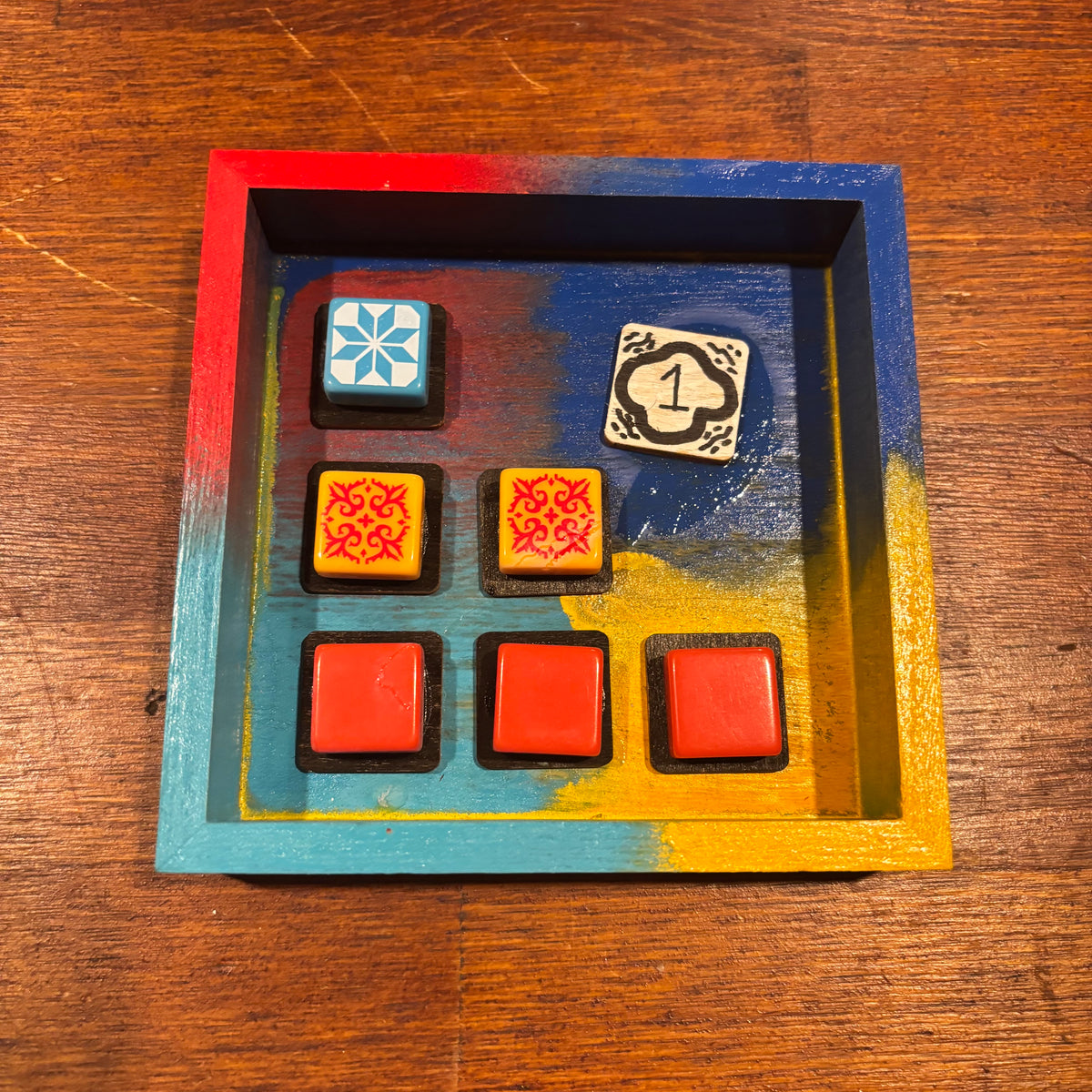 Azul Concept Painted Wood Art