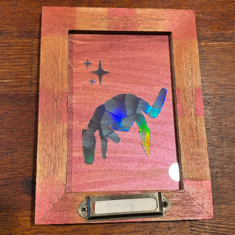 Framed Rocky Art with Placard