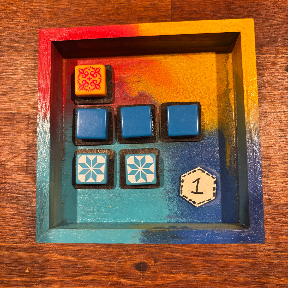 Azul Concept Painted Wood Art