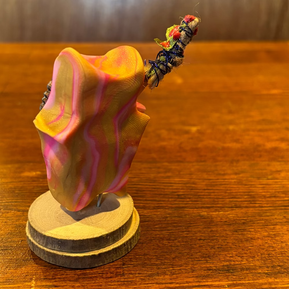 Korok Clay Sculpture Pink and Gold