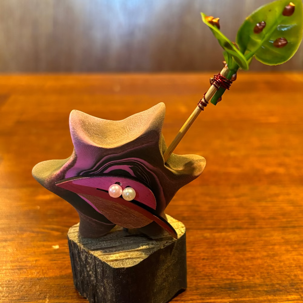 Korok Clay Sculpture Brown and Pink