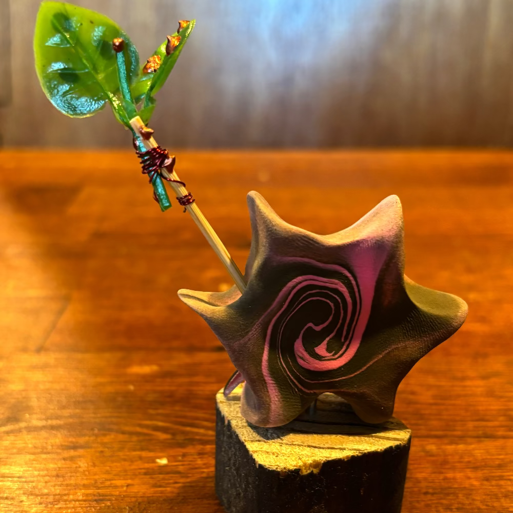 Korok Clay Sculpture Brown and Pink