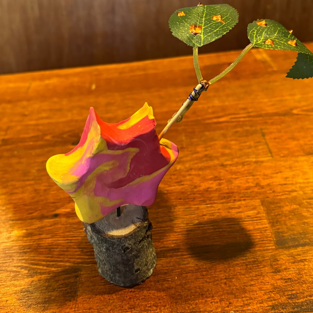 Korok Clay Sculpture Pink and Yellow