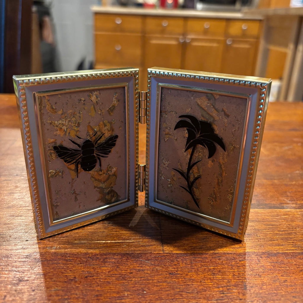 Bee and Flower Art, Framed