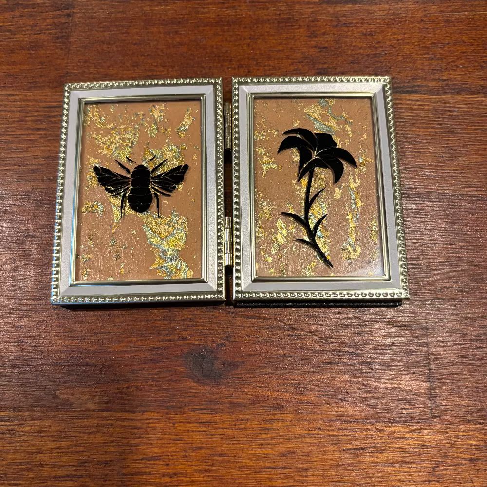 Bee and Flower Art, Framed